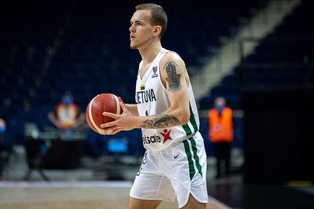 Lithuanian point guard Arnas Velička, who joined the Brisbane
Bullets for NBL27